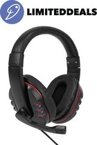 Gaming headset Over Ear verstelbaar - Met microfoon & volumeregeling - Eco Leer oorpads - Bedraad & Lichtgewicht - Koptelefoon geschikt voor PC, Macbook, Playstation, Xbox - Limite