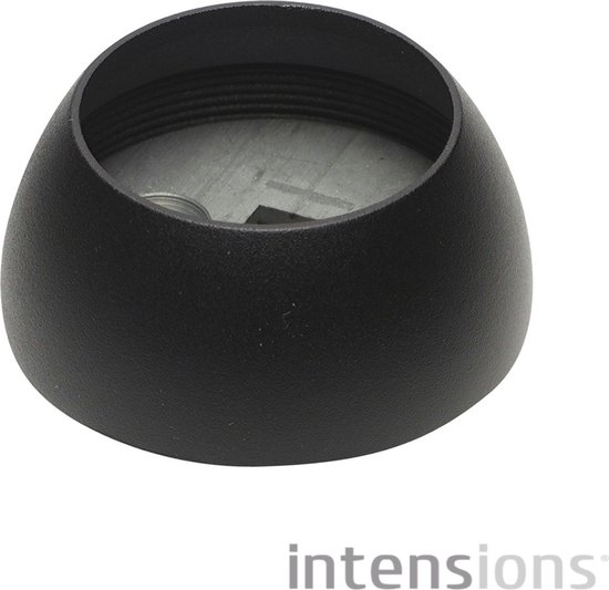 Intensions - roedesteun - In de dag steun voor 20 mm gordijnroede - 2 stuks - mat zwart