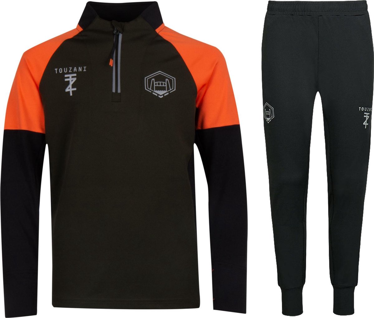 Touzani Trainingspak Maat 164 Jongens oranje donker groen bol