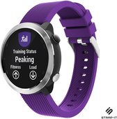 Siliconen Smartwatch bandje - Geschikt voor  Garmin Vivoactive 4 silicone band - 45mm - paars - Strap-it Horlogeband / Polsband / Armband