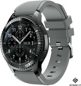 Strap-it Siliconen smartwatch bandje - geschikt voor Samsung Galaxy Watch 1 46mm / Galaxy Watch 3 45mm / Gear S3 Classic & Frontier - grijs