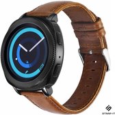 Leer Smartwatch bandje - Geschikt voor  Samsung Gear Sport leren bandje - bruin - Strap-it Horlogeband / Polsband / Armband