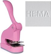 Shiny EG preegstempel | logo | 20x20mm | Roze