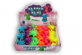 Fluffy eend 5 cm met licht - 4x Stuks Bundel - Uitdeel Cadeau grappig slijm Poppetje Speelgoed