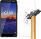 Screenprotector Glas - Tempered Glass Screen Protector Geschikt voor: Nokia 3.1 Plus - 1x