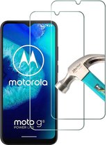 Screenprotector Glas - Tempered Glass Screen Protector  Geschikt voor: Motorola Moto G8 Power Lite  - 2x