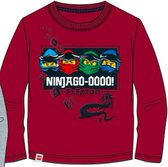 Lego Ninjago t-shirt - bordeaux - Maat 104 / 4 jaar