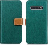 iMoshion Luxe Canvas Booktype Samsung Galaxy S10 hoesje - Groen