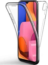 Samsung A20S Hoesje 360 en Screenprotector in 1 - Samsung Galaxy A20s Case 360 graden Transparant