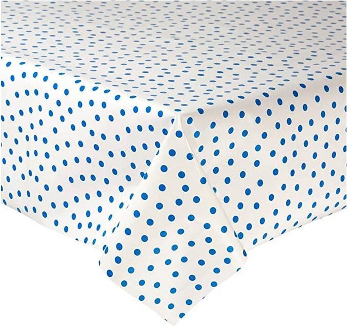 Atelier Du Baj Polka Blue Mexicaans Tafelzeil - 250 x 120 cm