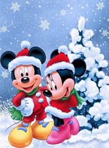 Mickey & Mini Kerst Edition | Full Diamond Painting 30x50cm rond.