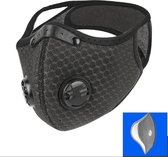 Trainingsmasker - Herbruikbaar sportmasker - inclusief geactiveerd carbon filter - anti virus- anti stof  - fietsmasker - krachttrainingsmasker - hardloopmasker - one size fits all -mondkapje