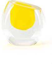 Design vaas mini vase geel - Fidrio Massive - glas, mondgeblazen - hoogte 11,5 cm
