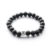 Gem Black Lava L Gemini Kralenarmband