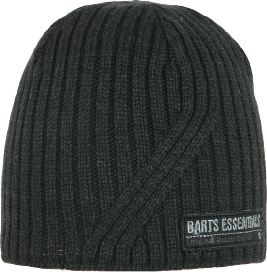Barts Traverse beanie wollen korte muts kleur zwart maat one size | bol.com