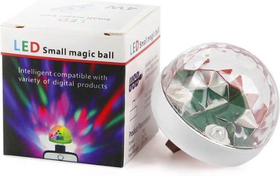 Boule disco USB automatique LED - Mini boule disco RVB - Mini éclairage de  fête - Mini