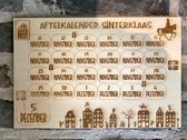 Creaties van Hier - sinterklaas - aftelkalender - 28x18,5 cm - Ook verkrijgbaar voor België (incl 6 december ) - hout