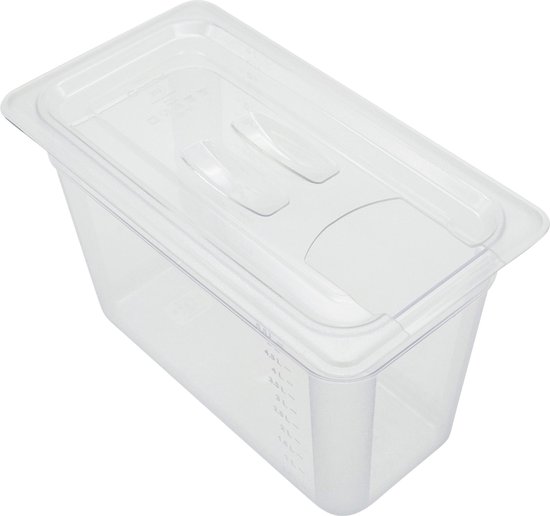 Foto: Ziva 7 liter sous vide waterbak polycarbonaat deksel met uitsparing voor sous vide sticks