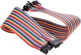 Dupont Jumper kabels 40 stuks (Female-Female) 40cm voor Breadboard - Arduino