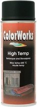 ColorWorks Verf Spuitbus - Spuitlak - Hittebestendig - Zwart - 400 ml