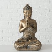 Boltze - Buddha - 39cm - bruin/goud - binnen/buiten - Ontvanger
