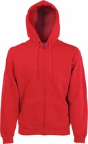 Fruit Of The Loom Heren Premium 70/30 Hooded Zip-Up Sweatshirt / Hoodie (Rood)