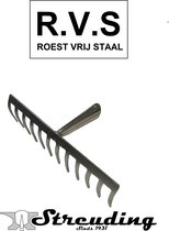 Streuding - Hark - Roestvrij Staal - ( RVS ) -12 tands - zonder steel ArtNr.22861