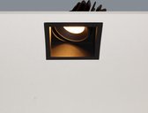 Inbouwspot Vibs Zwart - 9x9cm - LED 10W 2700K 900lm - IP44 - Dimbaar > inbouwspot binnen zwart | inbouwspots badkamer zwart | inbouwspot keuken zwart | inbouwspot zwart| spot zwart