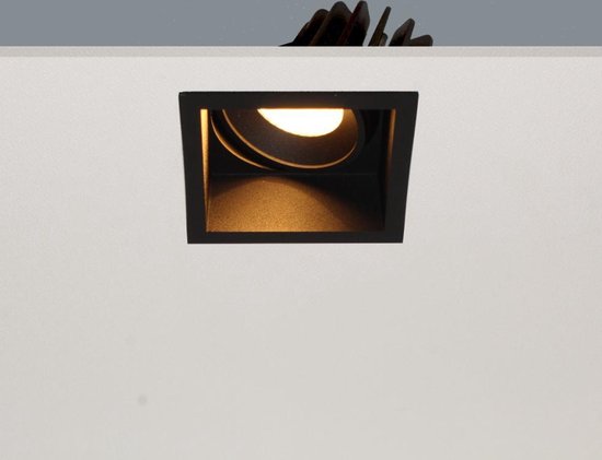 Trillen Naar boven Onderstrepen Inbouwspot Vibs Zwart - 9x9cm - LED 10W 2700K 900lm - IP44 - Dimbaar >  inbouwspot... | bol.com