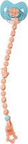 BABY born Magic Fopspeen met Ketting - Roze/Blauw
