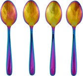 Dessert Lepel 4x - Colourful Cuttery - Roestvrijstaal -