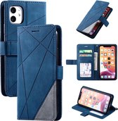 Book Case Apple iPhone 11 | Hoogwaardig PU Leren Hoesje | Lederen Wallet Case | Luxe Uitstraling | Telefoonhoesje | Pasjeshouder | Portemonnee | Blauw