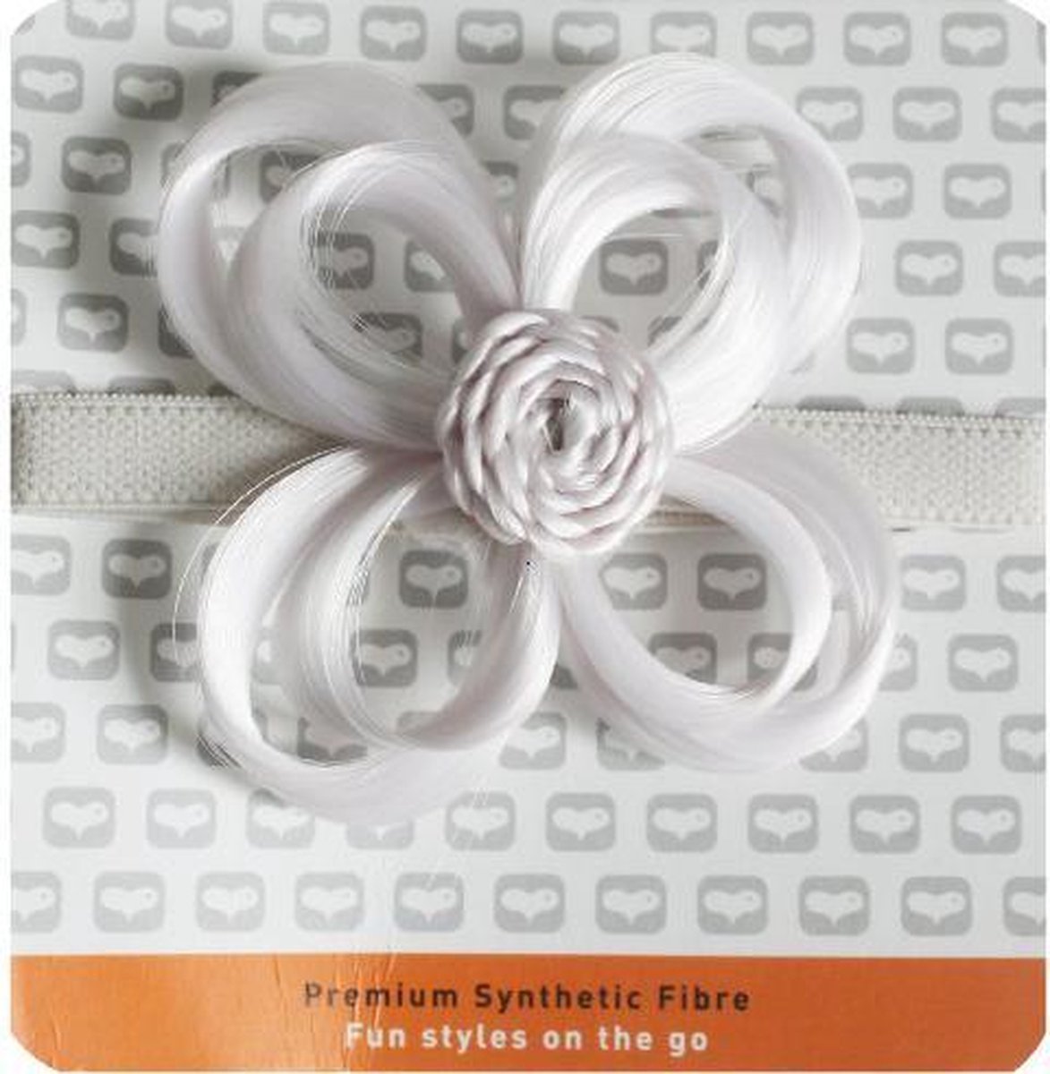 Love Hair Extensions Blume auf elastischem Kopfband Farbe Weiß, 1er Pack (1 x 1 Stück)