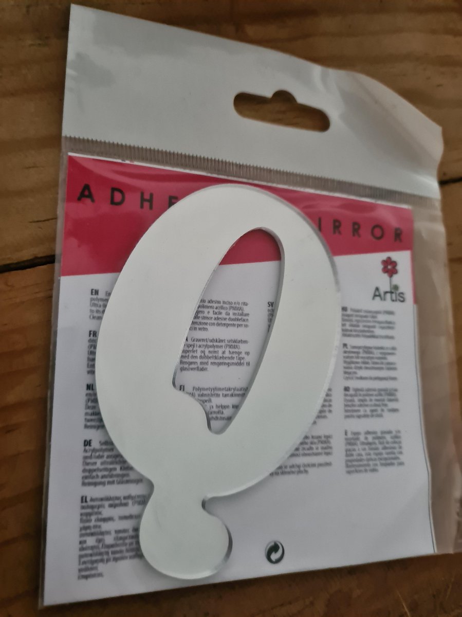 Letter Q Spiegel zelfklevend Artis