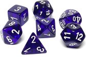 Polydice 7 Dobbelstenenset Transparant Paars