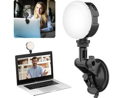 VIJIM VL69 LED-lamp voor videobellen – met zuignap voor laptop / computer / monitor – 6W – 800 Lumen – 1/4 inch schroefaansluiting – USB-C – Zwart