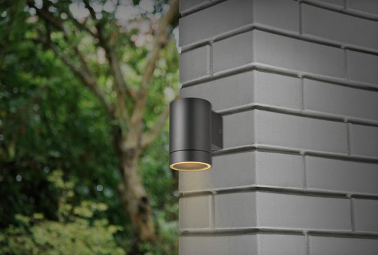 FlinQ Outdoor Wandlamp Antraciet - Buitenlamp - Boven en Onder Licht - Garagelamp - Aluminium - NOX I