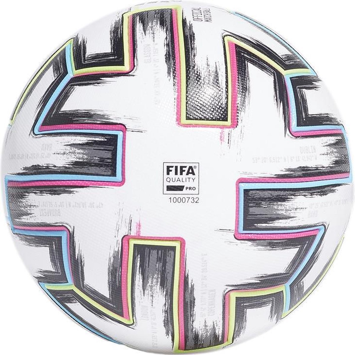 adidas Uniforia Pro EK 2020 Voetbal - wit/zwart/roze/blauw/geel | bol.com