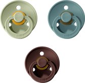 Bibs fopspeen 6-18 maanden set 3 stuks |Sage, Island sea, Mocha|Maat 2