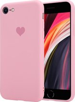 Sweetheart silicone hoesje geschikt voor Apple iPhone SE 2020 / SE 2022 - roze