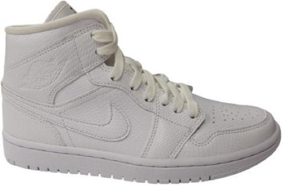 Nike Air Jordan 1 Mid Dames Sneakers - White/White - Maat 38 | bol.com