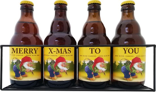 La Chouffe Beer Labels Merry X Mas To You 4 Pieces Bol Com