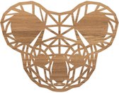 Geometrische Dieren Koala - Eiken hout - M (45x35 cm) - Cadeau - Kinderen - Geschenk - Woon decoratie - Woonkamer - Slaapkamer - Geometrische wanddecoratie - WoodWideCities