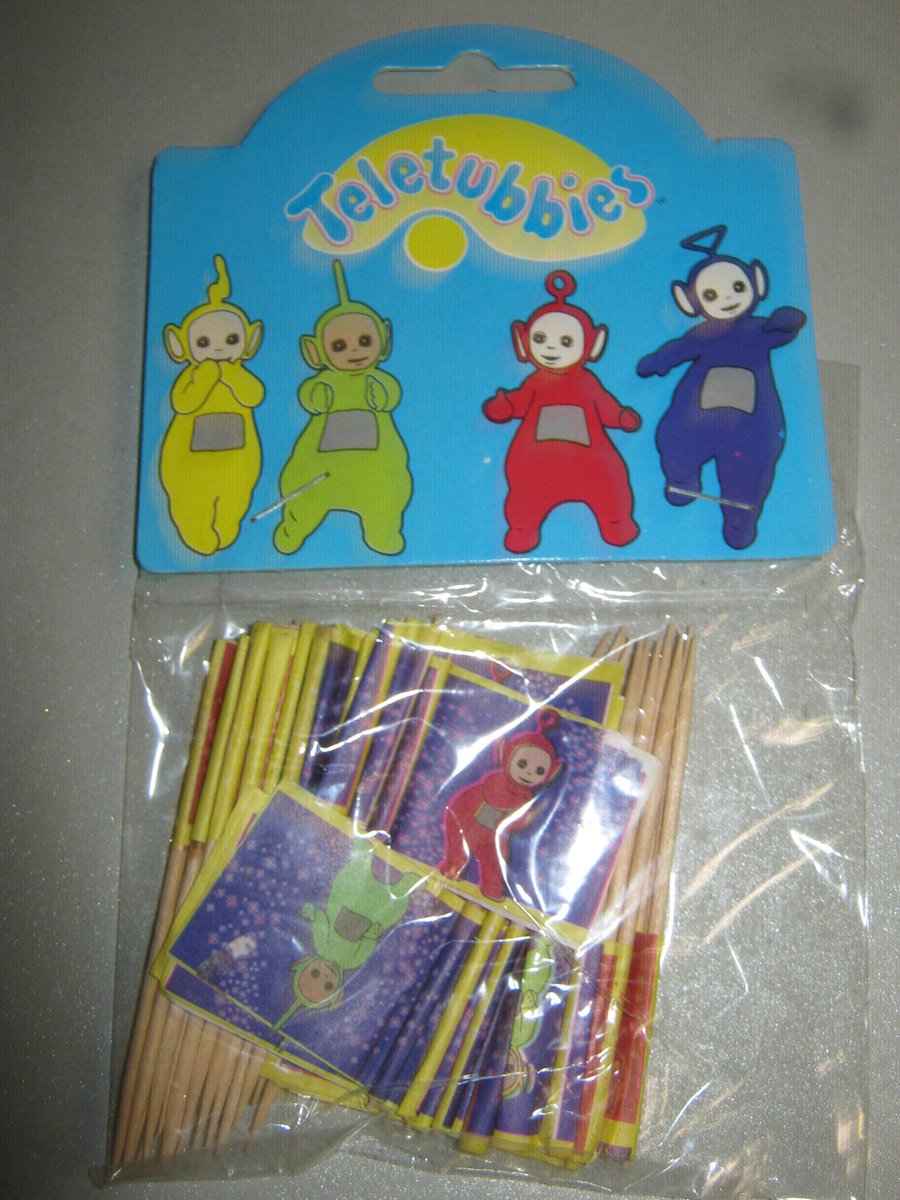 30 stuks depa feest vlagprikkers de Teletubbies