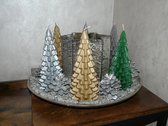Kerstboom Kaars 20x10 cm Zilver
