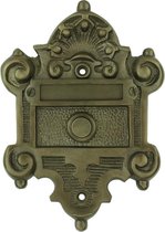 Deurbel beldrukker met naamkaart brons Netphen - 135 mm