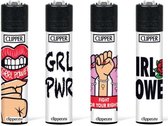 Clipper Aansteker - Girl Power - 4 stuks