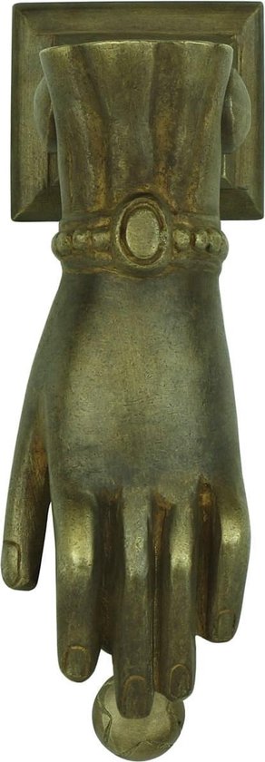 bol.com | Deurklopper hand ornament massief messing brons Bürgel - 145 mm