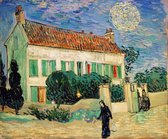 Vincent van Gogh, Het witte huis bij nacht, 1890 op aluminium, 70 X 105 CM