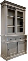 By Kohler Vitrinekast grijs glas/hout schuifdeuren (100352)